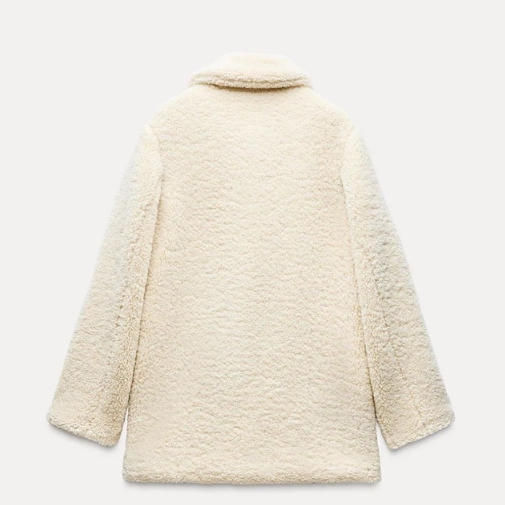 Zara Ecru fully lined jacket sz L NWT - Picture 10 of 11